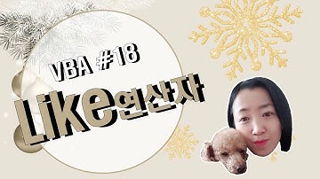 엑셀 VBA #18 / Like 연산자 [VBA]