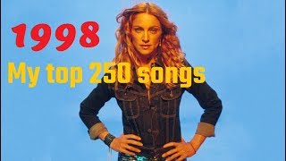 My top 250 of 1998 songs