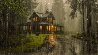 Heavy Rain Sounds in The Foggy Forest for Sleeping |  Rain Sounds for Sleeping - for Insomnia, ASMR