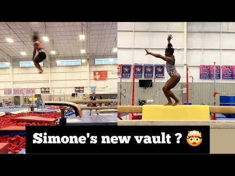 Simone Biles training HUGE Skills she's never competed before 👀👀