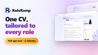 RoleRamp in 2 minutes — one CV, tailored to every role you apply for screenshot 3