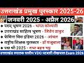 उत्तराखंड स्नातक स्तरीय Exam Current Affairs 2026 | Uttarakhand Current Affairs 2026