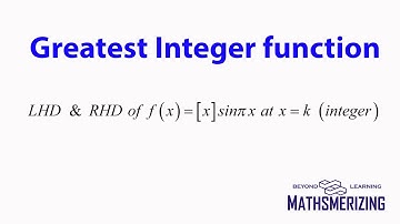 Greatest Integer Differentiability: Solved example 1 LHD & RHD of f(x)=[x]sinpix at x=k (integer)