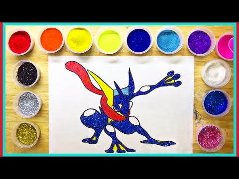 Tô Màu Tranh Cát Kim Tuyến : Ninja Gekkoga Trong Pokemon - Sand Painting: Pokemon Gekkoga. #319.