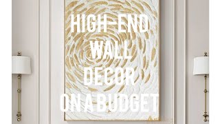 Easy High-end Wall Decor On A Budget #dollartreediy #homedecorideas