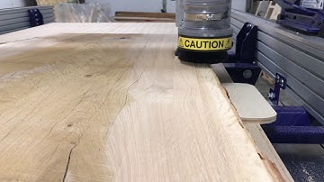 Surfacing/Leveling live edge white oak slab