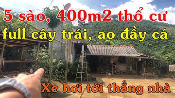 Bán  5 sào đất + nhà vườn giá rẻ 400m2 thổ cư full cây trái, ao suối đầy đủ tại Bảo Lâm Lâm Đồng