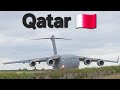 Qatar Military C-17A Landing at RAF Waddington June 23 takes off 24 June #qatar #uk #military #raf.