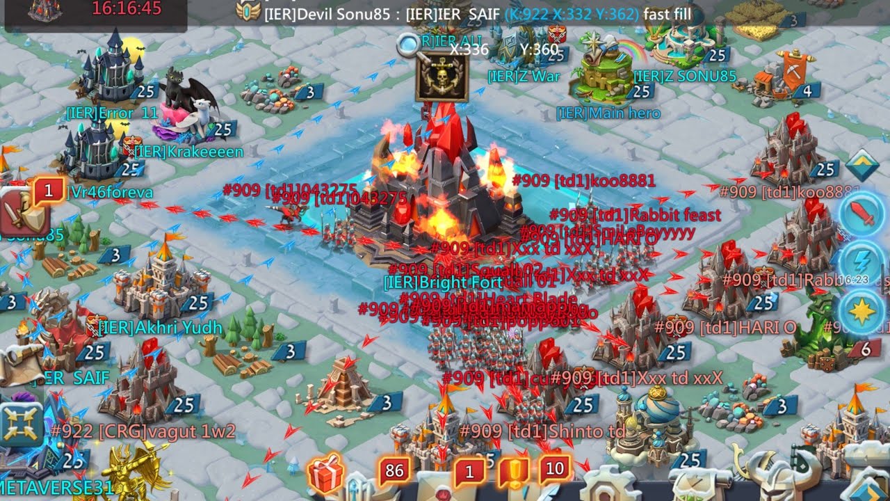 Kingdom vs Kingdom | War of wonders & burning some traps in kvk | Lords ...