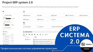 ERP система 2.0 - Профессиональная система управления проектами в Notion.