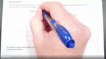 8th Grade Eureka Math Module 4: Lesson 12 - Linear Equations in Two Variables