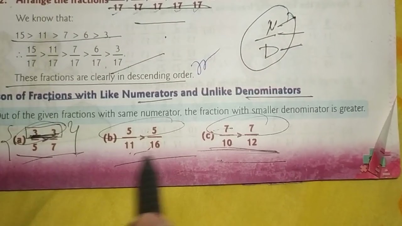 C̊O̊M̊P̊ÅR̊I̊S̊O̊N̊ O̊F̊ F̊R̊ÅC̊T̊I̊O̊N̊S̊ W̊I̊T̊H̊ L̊I̊K̊E̊ N̊ŮM̊E̊R̊ÅT̊O̊R̊S̊