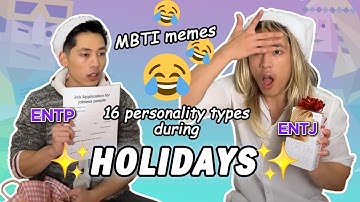 Funny Christmas/winter videos on The Internet as MBTI (16 personality types) memes