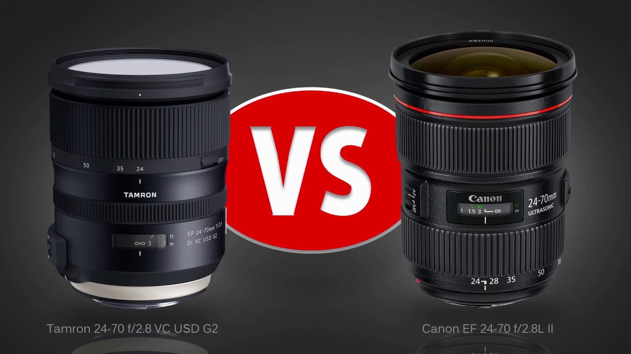 Lens Comparison Tamron 24 70 F 2 8 G2 Vs Canon 24 70 F 2 8 L Ii Corrected Youtube