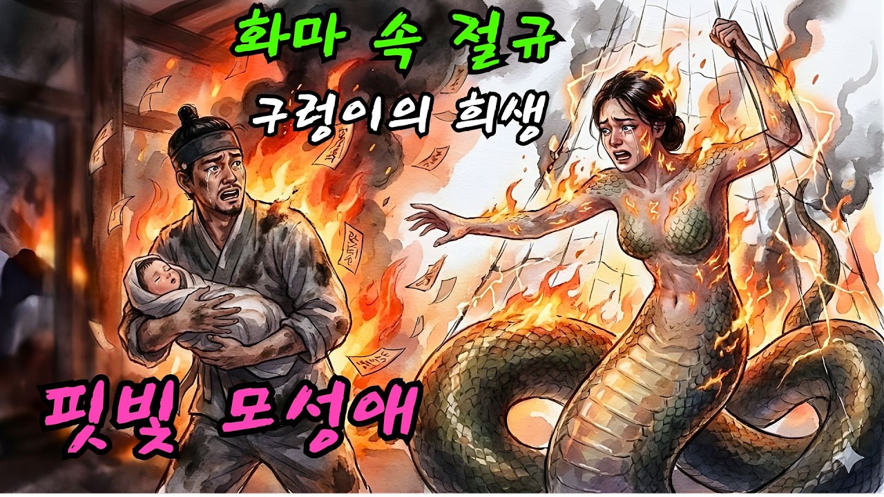 구렁이가 되어 낳은 아이, 화마 속에서 피어난 슬픈 전설의 고향 (실화 각색) #전설의고향 #공포실화 #미스터리