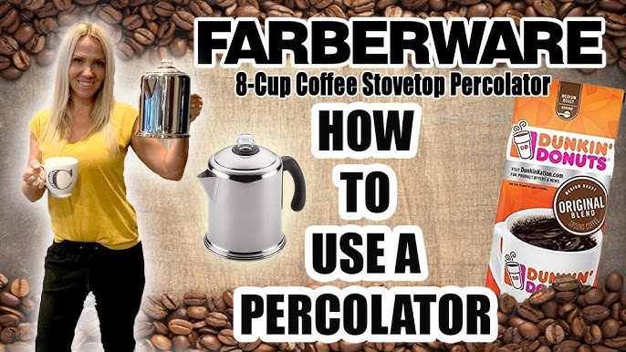 Vintage Farberware Percolator Unboxing, Cleaning and First Use