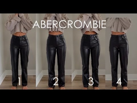 All 4 Abercrombie Vegan Leather Pant Fits (Review) 