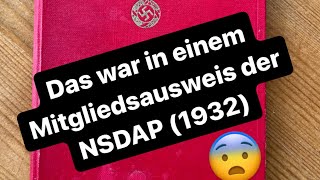 So Sah Ein Mitgleidsausweis Der Nsdap Aus