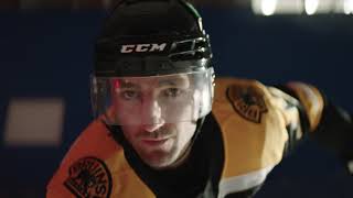 Patrice Bergeron on the Super Tacks X helmet