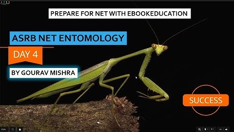 ASRB NET ENTOMOLOGY DAY-4  Questions that can