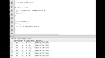 Using a Common Table Expression To Find Customer 1st Order Date