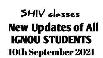 2 New updates for ALL IGNOU STUDENTS @SHIVclasseseconomics