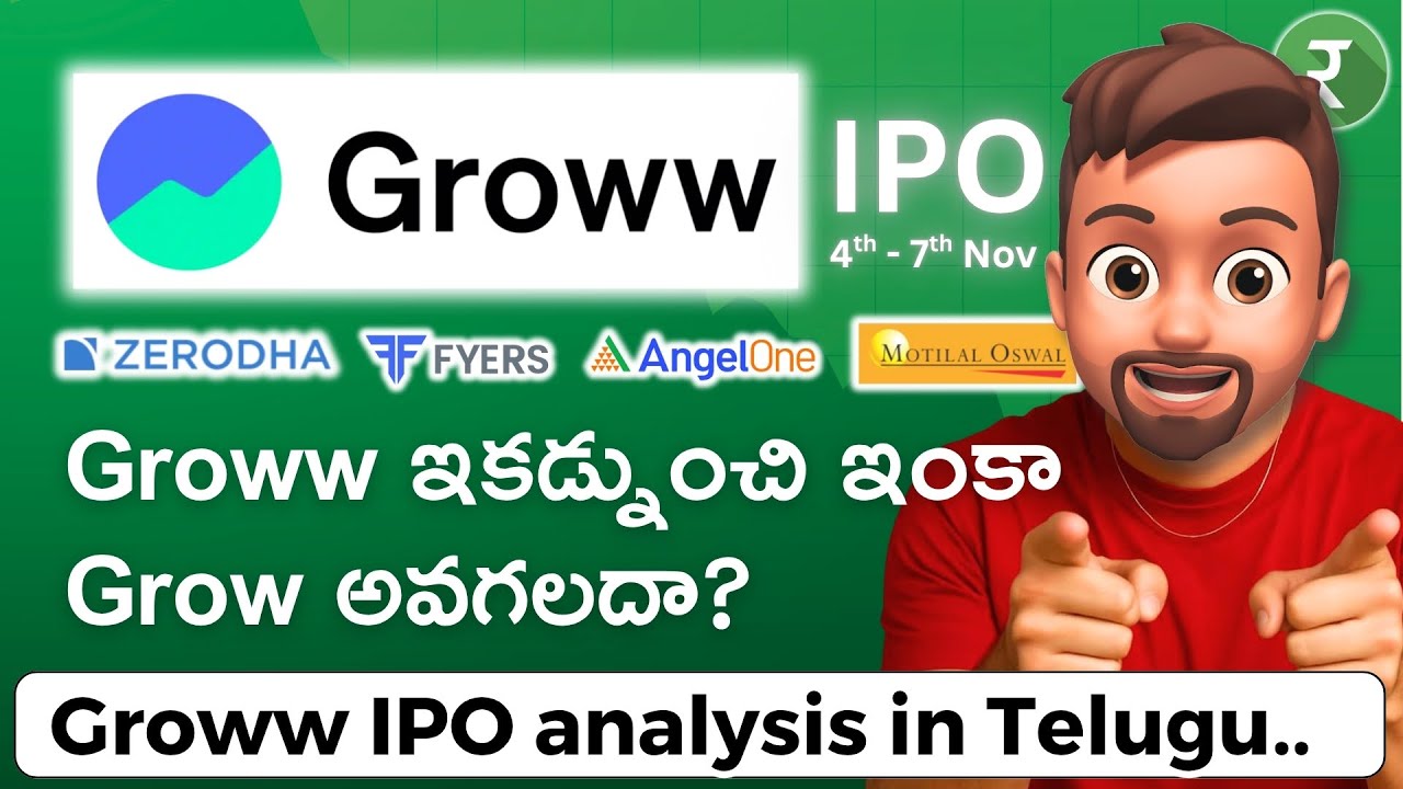 💥 Groww IPO Analysis in Telugu | Big Brand, Big Exit! | Valuation, Risks Explained