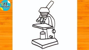 How to draw Simple Microscope | Simple Microscope Drawing | Microscope Diagram Drawing