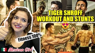 TIGER SHROFF WORKOUT AND STUNTS REACTION | MEXICAN GIRL