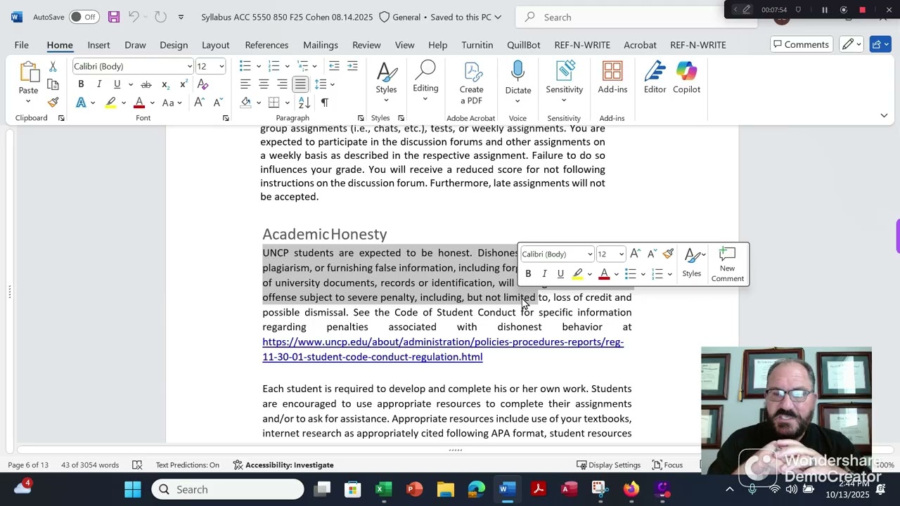 ACC 5550 Orientation Syllabus Fall II 2025