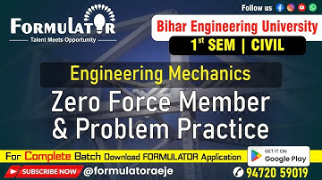 Engineering Mechanics: Zero Force Member Explained with Problems
