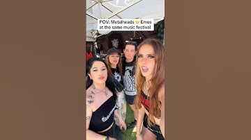 Metalheads AND emos united?? 😱 #metalhead #metal #emo #rock #festival
