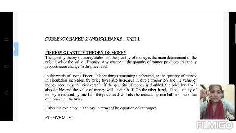 b.com sem 1 currency banking and exchange unit 1 lect 6 fisher