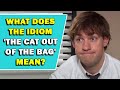 Idiom 'The Cat Out Of The Bag' Meaning