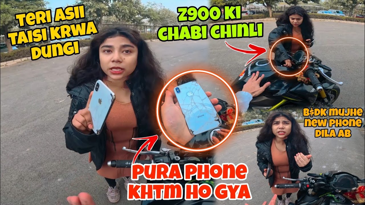 Extreme Road-Rage🤬 with Angry Girl in Public😭 - लड़की का iPhone 17 चुर-चुर हो गया😱 