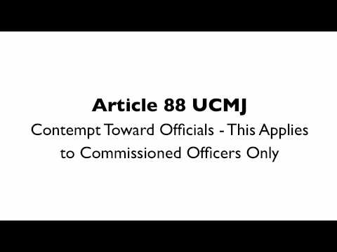 Fort Bragg Court Martial Lawyer - Article 88 UCMJ Contempt Towards Officials #shorts