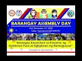 Barangay Assembly Day 2020 - Pasig Barangay Oranbo