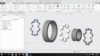 How to design ball bearing in creo parametric