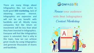 ONPASSIVE BLOG VIDEO:  Amuse Your Audience with Best Infographics Content Marketing