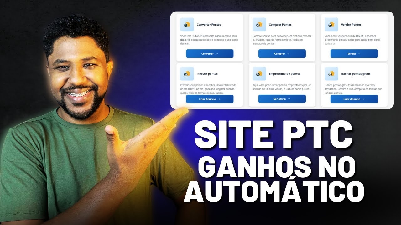 Site PTC do Brasil para ganhar no automático e sacar via Pix