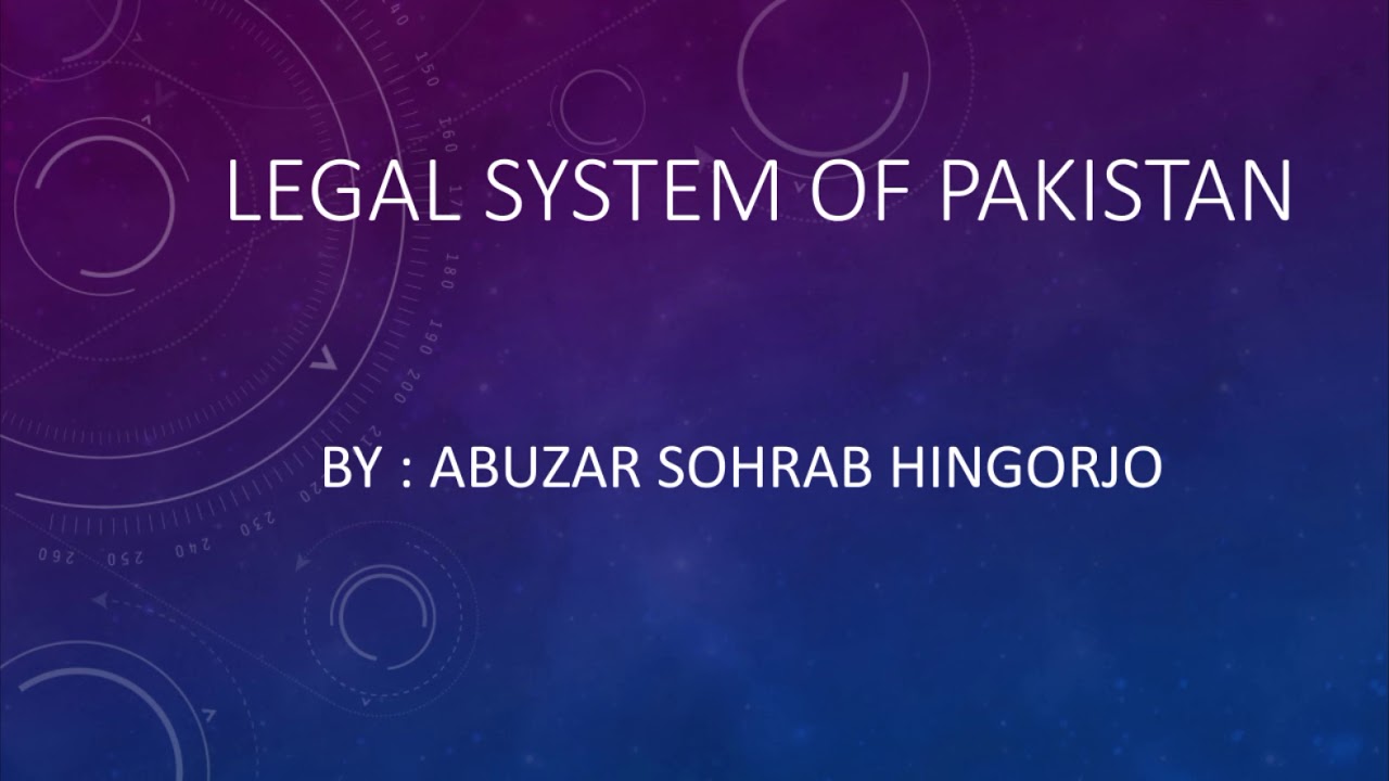Lecture 2 Legal System of Pakistan YouTube