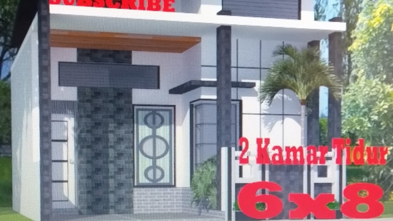  Desain  rumah  minimalis  2 kamar  tidur dilahan 6x8  YouTube