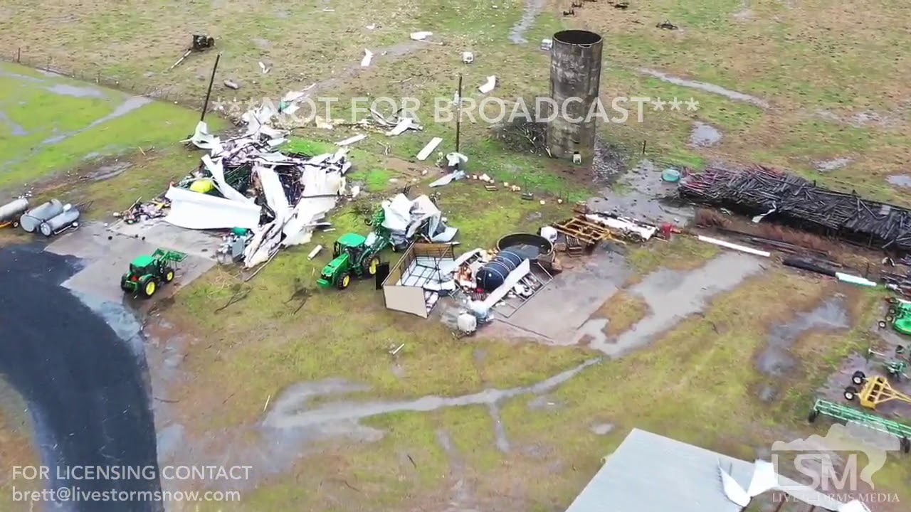 392019 Keo, AR Tornado Damage Aerial YouTube