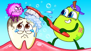 😻🍐Brush Your Teeth Song \& HEALTHY HABITS 🦷🪥Nursery Rhymes And Kids Songs by Little Baby PEARS 🍓😻