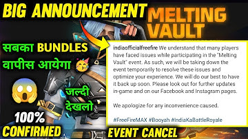 MELTING VAULT EVENT PROBLEM SOLVE | MELTING VAULT BUNDLES RETURN CONFIRM | MELTING VAULT EVENT IN FF