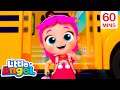 First Day on the Yellow School Bus | 1 Hour Little Angel Nursery Rhymes