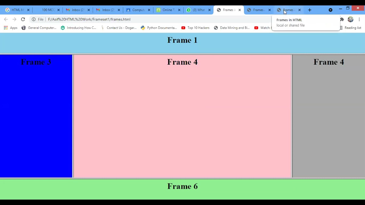 How to create HTML Frames in Dreamweaver
