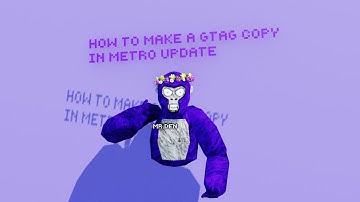 HOW TO MAKE YOUR OWN GTAG COPY IN THE METRO UPDATE!