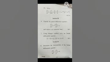 B.A 3rd Semester , Partial differential equations questions paper (under CDLU, KUK)