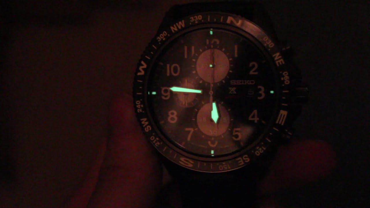 NEW Seiko Men's Prospex Land Solar Chronograph Watch SSC707P1 Showing  Illuminations - YouTube